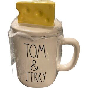 Tom and Jerry Rae Dunn Turner Entertainment Artisan Collection Mug with Lid NWT
